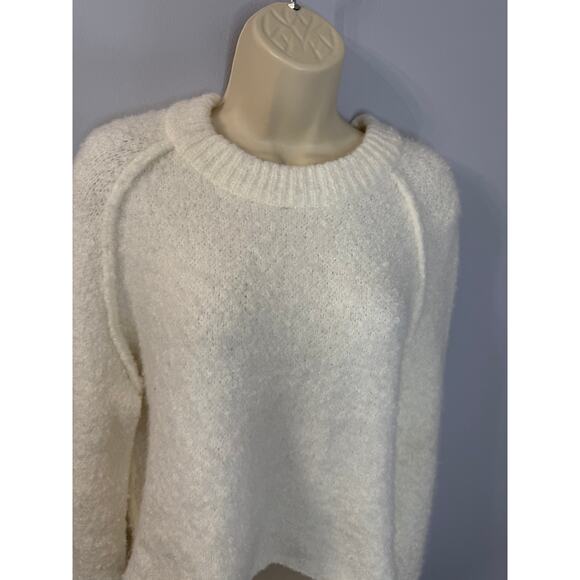 Free People BFF Cocoon Solid Crew Sweater Ivory Relax Women's S - Picture 4 of 11